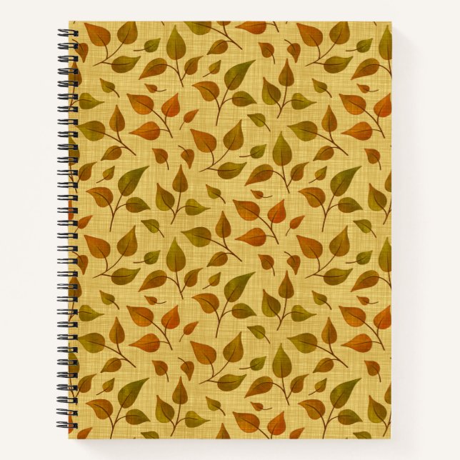 Notizbuch mit Herbstblättern (Vorderseite)