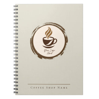 Notizbuch mit Logo für individuelles Café Notizblock