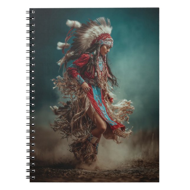 Notizbuch mit Native American Tänzer Notizblock (Vorderseite)