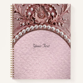Notizbuch mit rosa Blume