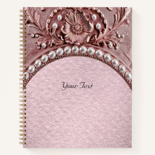 Notizbuch mit rosa Blume