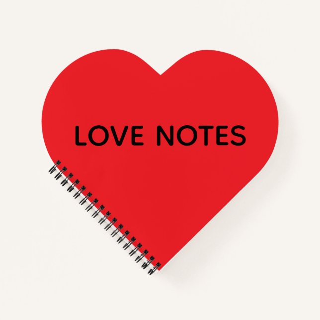 Notizbuch mit roter Liebe. (Vorderseite)