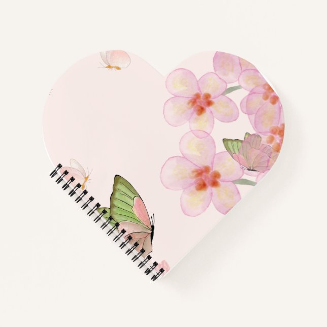 Notizbuch mit skurrilem Schmetterlingsdesign (Vorderseite)