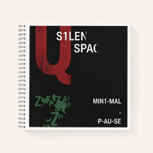 Notizbuch mit typografischem Design