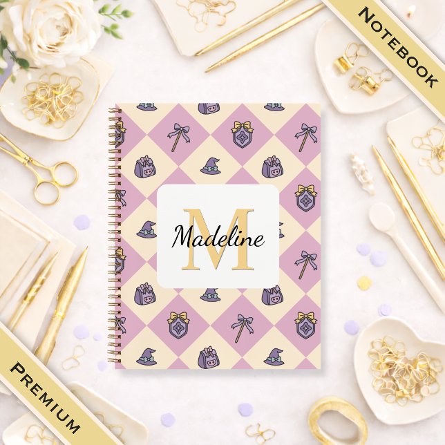 Notizbuch Name Magic Academy Zauberschule Pink (Von Creator hochgeladen)