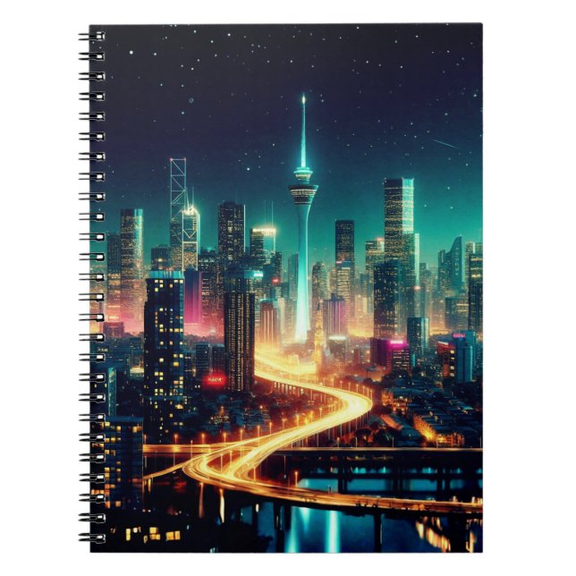 Notizbuch Night Cityscape Notizblock (Vorderseite)