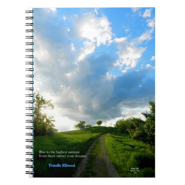 Notizbuch Radar-Hügel-Athens Ohio Notizblock (Vorderseite)