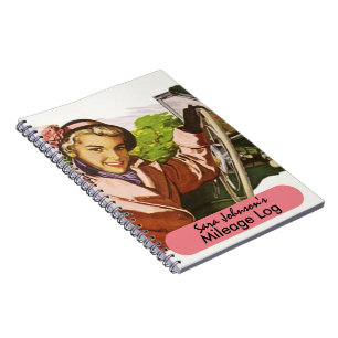 Notizbuch-Retro Autoreise-Reise-Kilometerklotz Notizblock