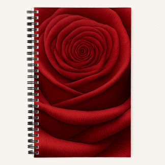 Notizbuch - Rote Rosenblüte