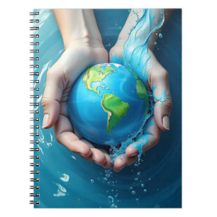 „Notizbuch Save the Earth Water Planet“ Notizblock