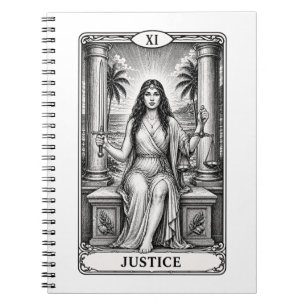 Notizbuch - Tarot Karte Gerechtigkeit Notizblock