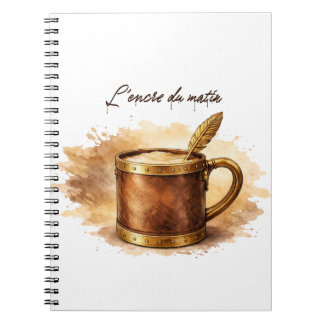 Notizbuch Tasse die Tinte des Morgens Notizblock