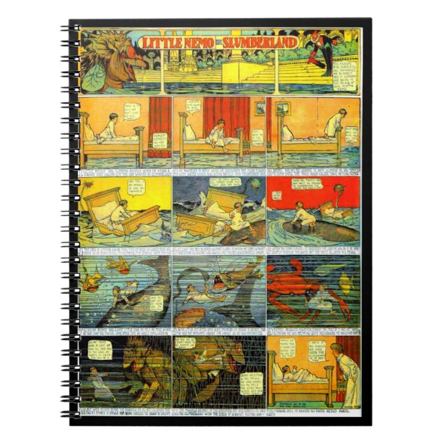 Notizbuch-Vintager Comic-Kleiner Nemo 1 Notizblock (Vorderseite)