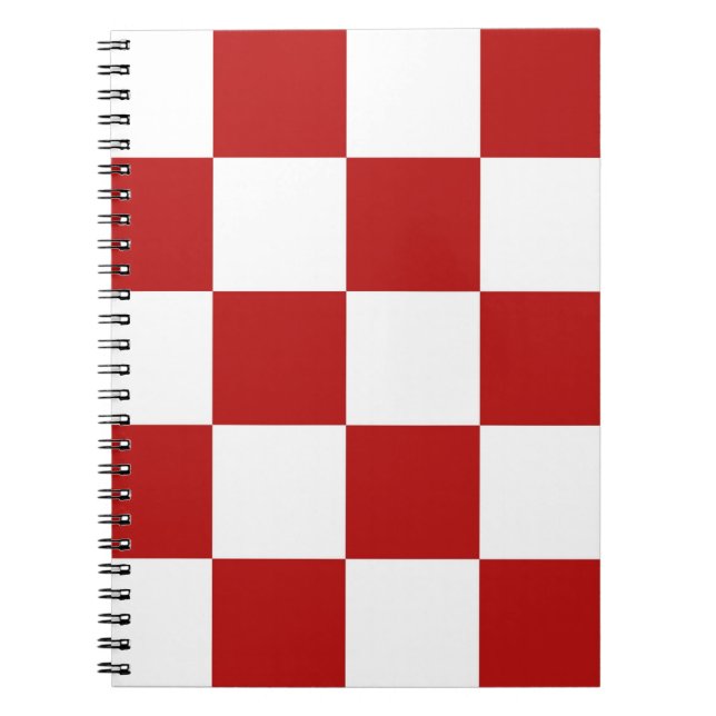 Notizbuch-Vintages Café-Tischdecke-Schachbrett Notizblock (Vorderseite)