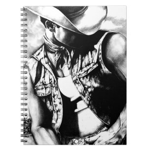 Notizbücher mit feiner Cowboy-Kunstzeichnung