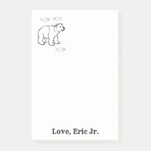 Notizen Eisbär Fisch Färbung Post-it-Notiz