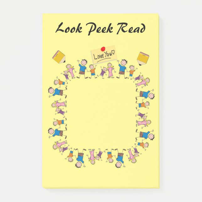 Notizen für Kinder nach dem Ende sehen Flüchtige B (Vorderseite)