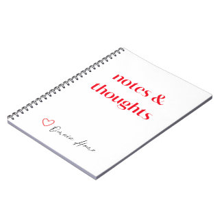 Notizen & Gedanken Minimale Typografie Notizblock