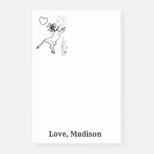 Notizen Kuhgras Farbe Post it Note (Vorderseite)