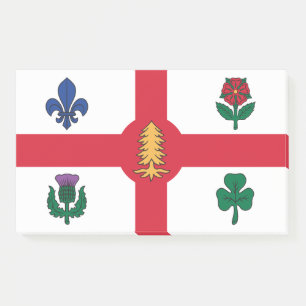 Notizen mit der Flagge von Montreal, Kanada