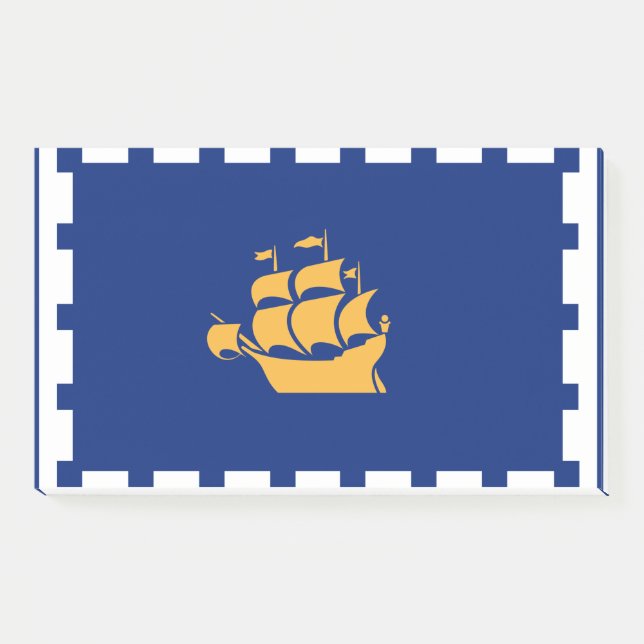 Notizen mit der Flagge von Quebec City, Kanada (Vorderseite)