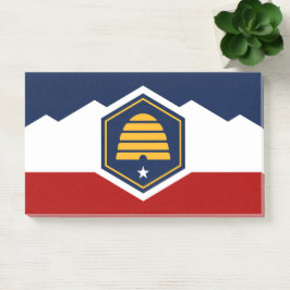 Notizen mit neuer Flagge von Utah, USA