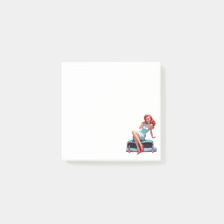 Notizen mit Pin-Up-Girl