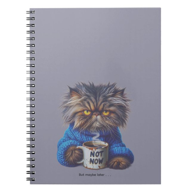 Notizen Personalisieren Grumpy Cat Lila Lustig  Notizblock (Vorderseite)