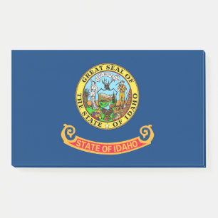 Notizen unter der Flagge von Idaho, USA