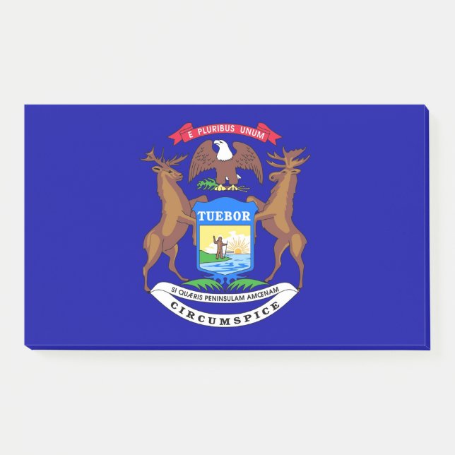 Notizen unter der Flagge von Michigan, USA (Vorderseite)