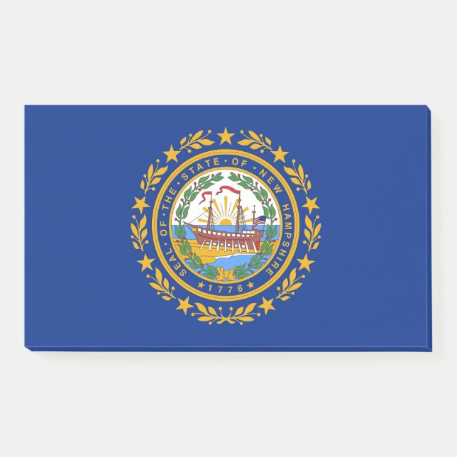 Notizen unter der Flagge von New Hampshire, USA (Vorderseite)