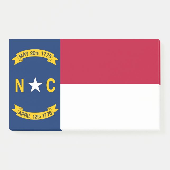 Notizen unter der Flagge von North Carolina, USA (Vorderseite)