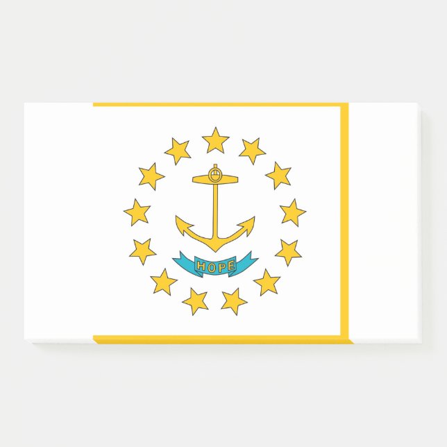 Notizen unter der Flagge von Rhode Island, USA (Vorderseite)