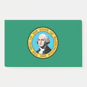 Notizen unter der Flagge von Washington, USA