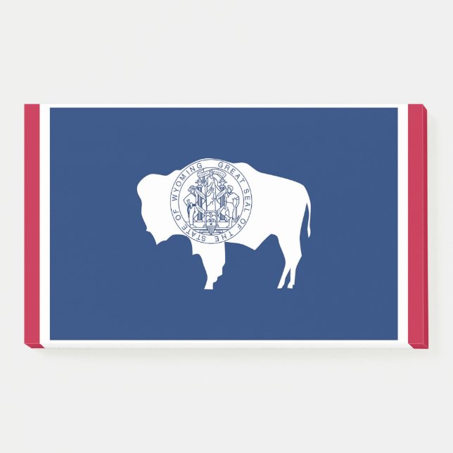 Notizen unter der Flagge von Wyoming, USA (Vorderseite)