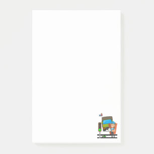 Notizen weibliche LKW-Fahrerin