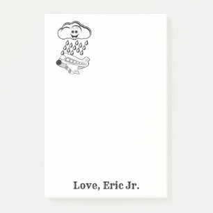 Notizen Wolken Flugzeug Färbung Post it Notiz