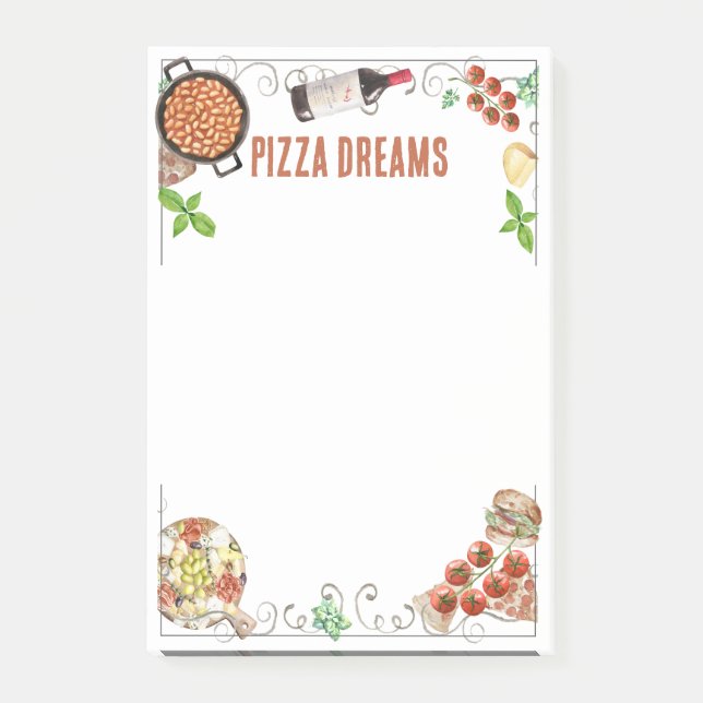 Notizen zu Pizza-Träumen (Vorderseite)