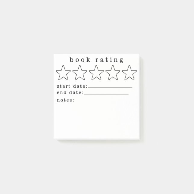 Notizen zum Lesen von Anmerkungen zum Buch für Büc (Vorderseite)