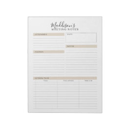 Notizen zum Memo-Planner Notepad Notizblock