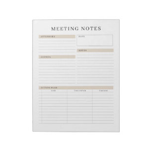 Notizen zum Memo-Planner Notepad Notizblock