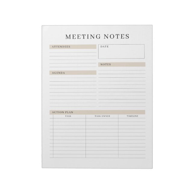 Notizen zum Memo-Planner Notepad Notizblock (Rotiert)