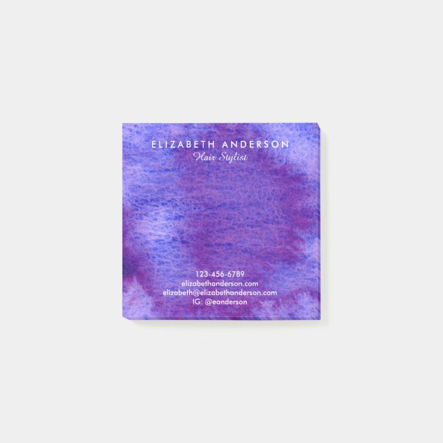 Notizen zur Lage von Violett im Wasserbereich (Vorderseite)