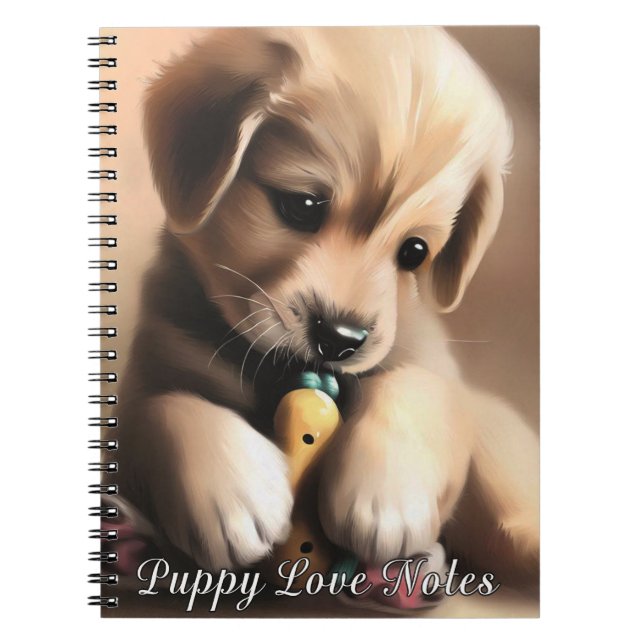 Notizen zur Liebe von Welpen - Notebook-Journal Notizblock (Vorderseite)