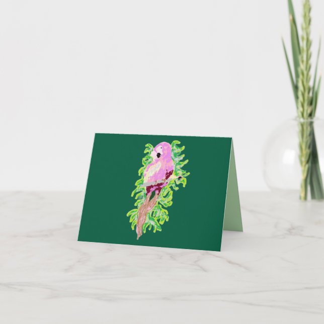 Notizkarte Exotischer Vogel . (Vorderseite)