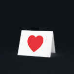 Notizkarte für das rote Herz Dankeskarte<br><div class="desc">Rotes Herz Blank Innen</div>