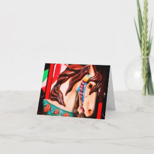 Notizkarte für das ruhende Ruderpferd Dankeskarte