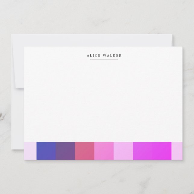 Notizkarte für moderne minimalistische Farbblöcke Mitteilungskarte (Vorderseite)