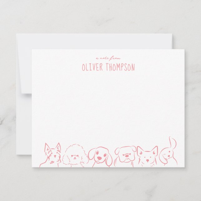 Notizkarte für Niedliche Hunde Mitteilungskarte (Vorderseite)