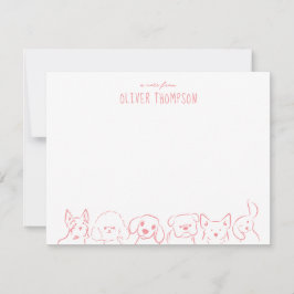 Notizkarte für Niedliche Hunde Mitteilungskarte